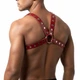 Мужская портупея Art of Sex - Spartacus, экокожа, цвет красный, размер L-2XL (SX3460) - изображение 2