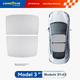 Солнцезащитный козырек Goodyear для люка Tesla Model 3, теплоизоляция, защита от солнца, оригинальный цвет. - изображение 4