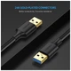 Дата кабель USB 3.0 AM/AM 1.0m US128 black Ugreen (10370) - зображення 5