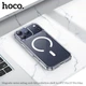 Чехол силиконовый HOCO противоударная с MagSafe для Apple iPhone 17 PRO, прозора, прозрачный - изображение 8
