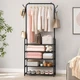 Вешалка для одежды с полками для обуви Clothes Rack Up 170×60×26 см 2055858 черная. - изображение 3