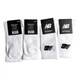 Набор женские носков тениска с резинкой на стопе хлопковых NB 4 пары White-Black One Size - изображение 2