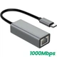 Гігабітний Type-C Мережевий адаптер LAN Ethernet 1000 Мбіт/с METAL Grey (487371) - зображення 1