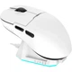 Миша бездротова Ajazz AJ159P MC, White, Bluetooth / USB 2.4GHz / Type-C, оптична (сенсор PixArt PAW3311), до 12000 dpi, перемикачі Huano, 6 кнопок, RGB підсвічування, 400 mAh, магнітна зарядна база, кабель 1.5 м, радіус дії до 10 м - изображение 3