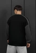 Лонгслів Чоловічий Стаф Чорний Та Темно-сірий Оверсайз З Логотипом Staff Black & Dark Gray Logo L (402844) - зображення 2