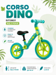 Беговел-велобіг Corso Dino CS-12530 12" нейлонова рама, армована скловолокном, колеса EVA, вага лише 2,35 кг, регульоване сидіння, для дітей 2-4 років - зображення 1