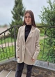 Жакет женский удлиненный на пуговицах в полоску H&M Бежевый 17894 M (укр 44-46) - изображение 5