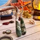 Серьги подвески натуральный камень моховый агат - изображение 3