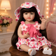 Реалістична лялька реборн Reborn Baby Doll Milana 55 см – вінілова дівчинка з довгим волоссям та аксесуарами, можна купати (RB096) - зображення 2