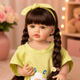 Реалістична лялька реборн Reborn Baby Doll Melani 55 см – дівчинка з довгим темним волоссям та аксесуарами, можна купати (RB100) - изображение 2