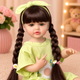 Реалістична лялька реборн Reborn Baby Doll Melani 55 см – дівчинка з довгим темним волоссям та аксесуарами, можна купати (RB100) - изображение 4
