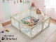 Манеж дитячий ігровий з двостороннім килимком 140x140 см Orsetto Compact 50 кульок сухий басейн розвиваючий м'яке сітчасте огородження зона ігор дитячий майданчик для дітей малюка дитини домашній кімнатний вуличний складаний - зображення 1