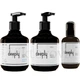 Набір для зволоження та блиску волосся Deeply (Зволожуючий шампунь Deeply Hydrating Shampoo 250мл, Зволожуючий кондиціонер Deeply Hydrating Conditioner 250мл, Крем для блиску волосся Deeply Brilliant Finishing Cream 200мл) - зображення 1