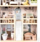 Drewniany domek dla lalek EcoToys Laura z zestawem mebli EF8208 (5905817012060) - obraz 6