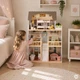 Drewniany domek dla lalek EcoToys Laura z zestawem mebli EF8208 (5905817012060) - obraz 9