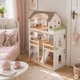 Drewniany domek dla lalek EcoToys Laura z zestawem mebli EF8208 (5905817012060) - obraz 10