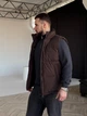 Чоловіча жилетка безрукавка демісезона з утеплювачем без капюшона матова Well L Коричнева - зображення 8