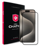 Захисне скло NEU Chatel Corning Gorilla Glass з сіточкою для iPhone 15 Pro Чорне - изображение 1