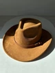 Шляпа Федора Ковбойка унисекс замшевая с ремешком TEXAS бежевая - изображение 2