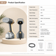 Garment Steamer LED 3500 Вт отпариватель ручной портативный для одежды мощный вертикальный паровой с керамической подошвой сухой глажкой автоотключение системой антипятна для штор постельного белья деликатных тканей серый KY-006 - изображение 4