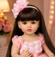Реалістична лялька реборн Reborn Baby Doll Rosalie 55 см – вінілова дівчинка з волоссям та аксесуарами, можна купати (RB097) - зображення 2
