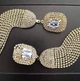 Женские сережки вечерняя бижутерия Длинные 13 см jewelry золотистые - изображение 2
