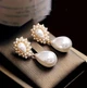 Жіночі сережки "Маркіза" jewelry Білі - зображення 3