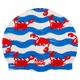 Шапочка для плавания силиконовая юниорская с крабиками Mad Swim 057407 White-Red-Blue - изображение 1