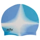 Шапочка для плавания двухцветная силиконовая взрослая Cima 8683 White-Light Blue - изображение 1