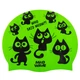 Шапочка для плавания силиконовая юниорская котики Mad Swim 057405 Green - изображение 1