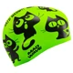 Шапочка для плавания силиконовая юниорская котики Mad Swim 057405 Green - изображение 3