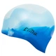 Шапочка для плавания двухцветная силиконовая взрослая Cima 8683 White-Blue - изображение 5