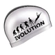 Шапочка для плавания текстильная взрослая Mad Swim Evolution 058412 Black-Silver - изображение 3