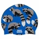Шапочка для плавання силіконова юніорська єнот Mad Swim 057422 Blue-Black-Grey - зображення 1