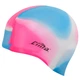 Шапочка для плавания двухцветная силиконовая взрослая Cima 8683 Pink-Blue-White - изображение 5