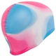 Шапочка для плавания двухцветная силиконовая взрослая Cima 8683 Pink-Blue-White - изображение 6