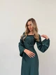 Женское шелковое платье MAXI / Зеленый 46-48 / BASED 0135812 - изображение 10