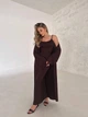 Жіночий комплект ( сукня + кардиган ) / Шоколад 44-46 / BASED 0131511 - зображення 8