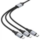 Кабель HOCO X102 Fresh 3-in-1 charging data cable (iP+Micro+Type-C) Black - изображение 2