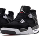 Кросівки чоловічі та жіночі Ni Air Jord 4 Retro Black Canvas / Най аir Джор 4 чорні із сірим високі 36 - зображення 1