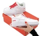 Кроссовки женские и мужские Ni Air Force 1 x Supreme White Red / кроссовки Най аир Форс 1 белые с красным 39 - изображение 6