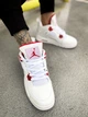 Кросівки чоловічі і жіночі Ni Air Jord 4 White Red/ Най аір Джор 4 білі із червоним високі 43 - зображення 6