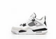 Кроссовки женские и мужские Ni Air Jord 4 White Black / Най аир Джорд 4 белые с черным высокие 37 - изображение 3