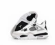 Кроссовки женские и мужские Ni Air Jord 4 White Black / Най аир Джорд 4 белые с черным высокие 37 - изображение 5