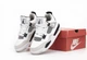 Кроссовки женские и мужские Ni Air Jord 4 White Black / Най аир Джорд 4 белые с черным высокие 37 - изображение 6