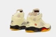 Кросівки чоловічі та жіночі Ni Air Jord 5 Off-White Sail / Най аір Джор 5 офф-вайт високі 41 - зображення 4