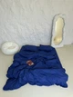 Комплект постельного белья с рюшами DARK BLUE (синий, однотонный) Евро 200х220 см - изображение 1