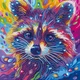 Алмазная мозаика Brushme Цветной енот, BH031 - изображение 1