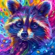 Алмазная мозаика Brushme Цветной енот, BH031 - изображение 2