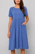 Сукня жіноча однотонна повсякденна джинс 214R209 AGER 4XL-5XL - зображення 1